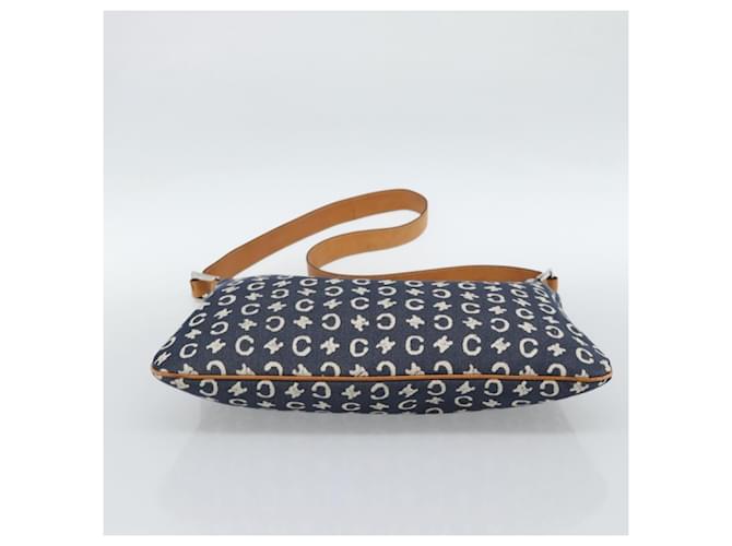 Céline CELINE C Macadam Canvas Shoulder Bag Navy Silver - vista 9