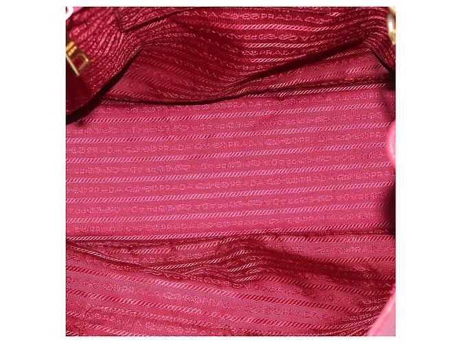 PRADA Hand Bag Vittero Dino Leather 2way Pink Gold - vista 10
