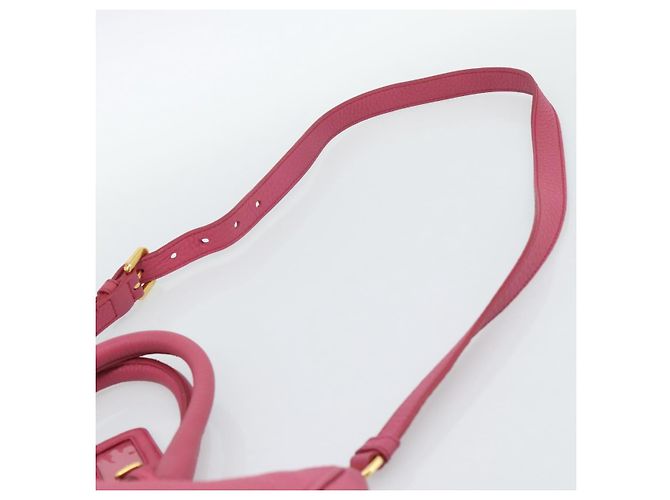 PRADA Hand Bag Vittero Dino Leather 2way Pink Gold - vista 15