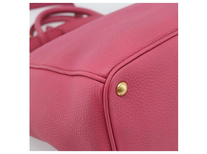 PRADA Hand Bag Vittero Dino Leather 2way Pink Gold - vista 18