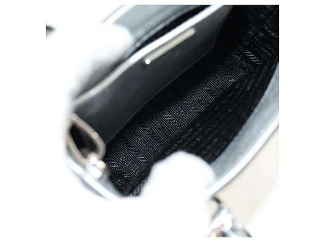 PRADA Hand Bag Patent Leather 2way Silver - vista 10