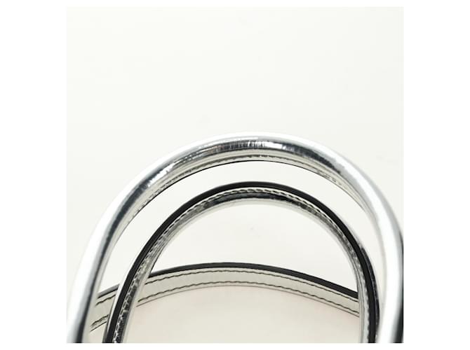 PRADA Hand Bag Patent Leather 2way Silver - vista 15