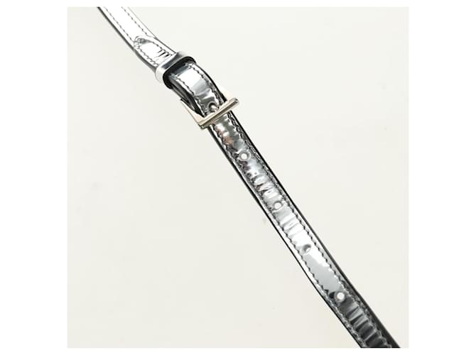 PRADA Hand Bag Patent Leather 2way Silver - vista 16