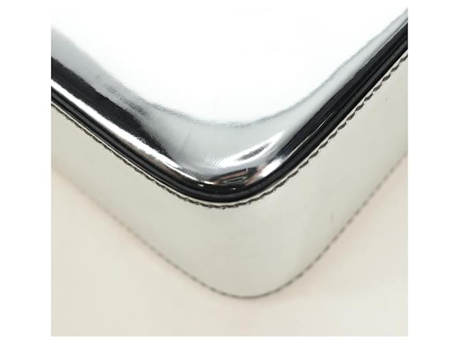 PRADA Hand Bag Patent Leather 2way Silver - vista 20