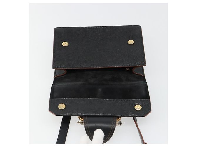Miu Miu Shoulder Bag Leather Black Gold - vista 10