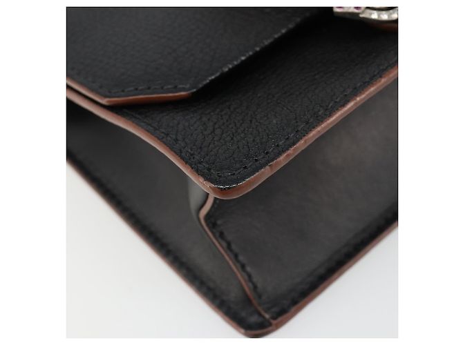 Miu Miu Shoulder Bag Leather Black Gold - vista 14