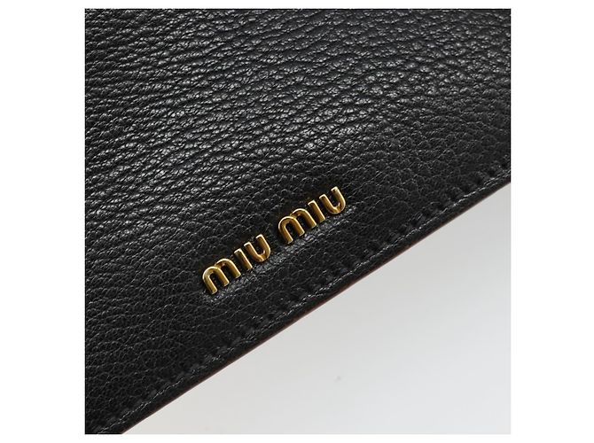 Miu Miu Shoulder Bag Leather Black Gold - vista 17