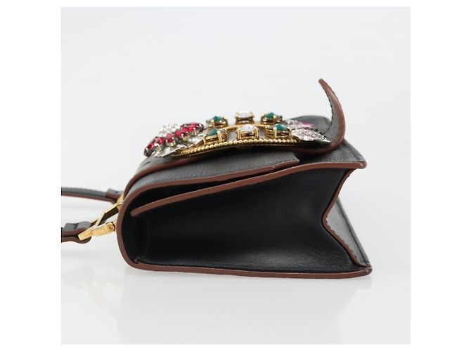 Miu Miu Shoulder Bag Leather Black Gold - vista 4