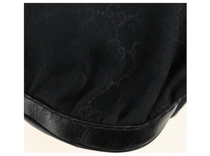 GUCCI GG Canvas Shoulder Bag Black Gold 189884 - vista 14
