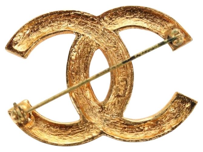 CHANEL COCO Mark Brooch metal Gold Tone CC - vista 7
