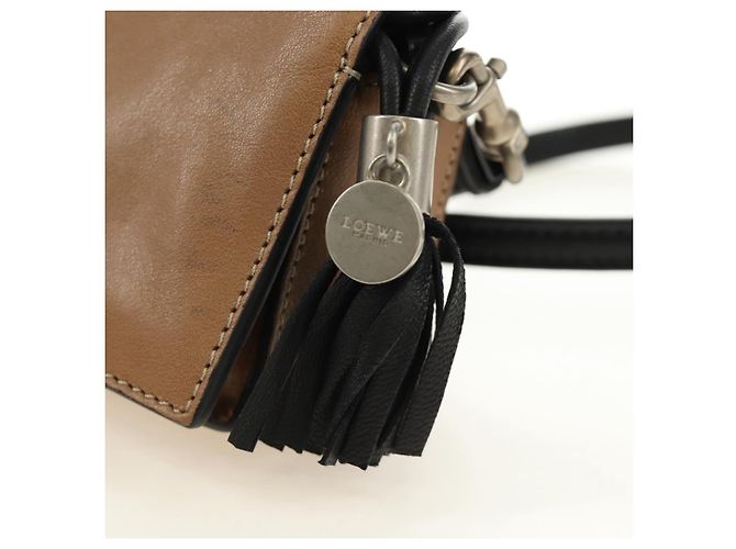 LOEWE Pouch Shoulder Bag Leather Brown - view 17