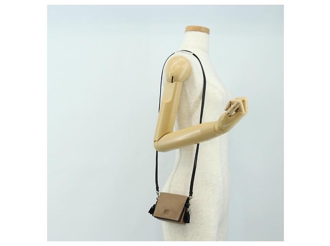 LOEWE Pouch Shoulder Bag Leather Brown - view 22