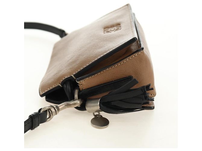 LOEWE Pouch Shoulder Bag Leather Brown - view 3