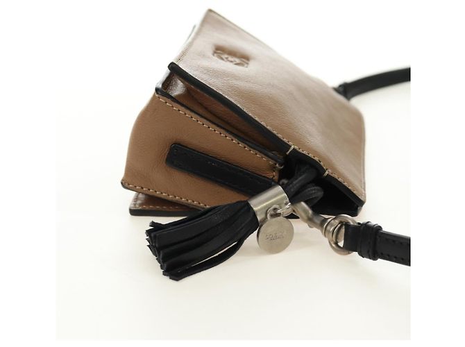 LOEWE Pouch Shoulder Bag Leather Brown - view 4