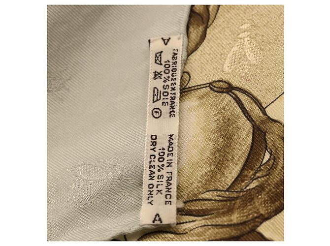Hermès HERMES Carre 90 Scarf  napoleon  Silk Gray - vista 15