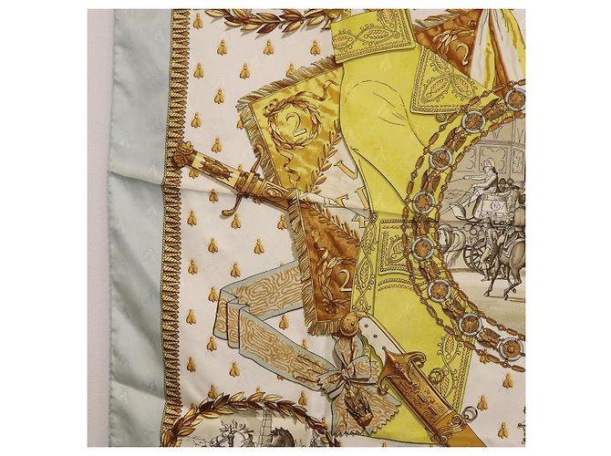 Hermès HERMES Carre 90 Scarf  napoleon  Silk Gray - vista 5