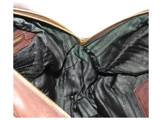PRADA Ready Lock Shoulder Tote Bag Leather Brown Gold BL0557 - vista 25