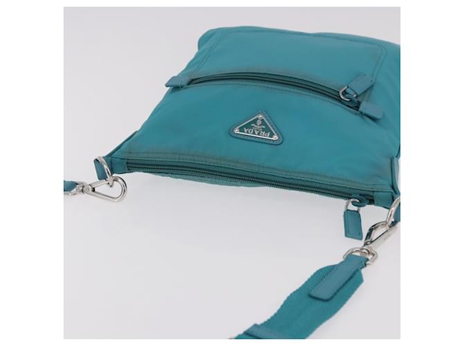 PRADA Shoulder Bag Nylon Light Blue Silver - vista 14