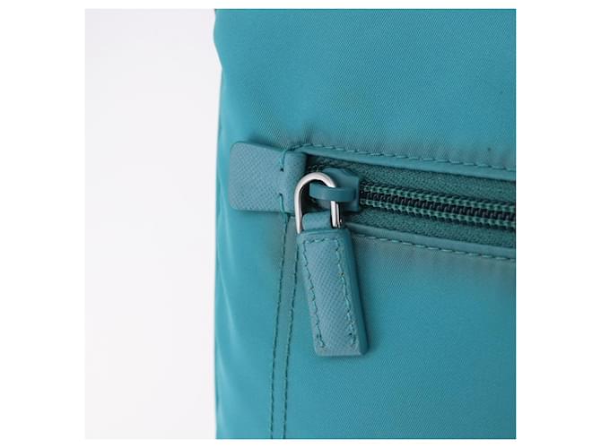 PRADA Shoulder Bag Nylon Light Blue Silver - vista 21