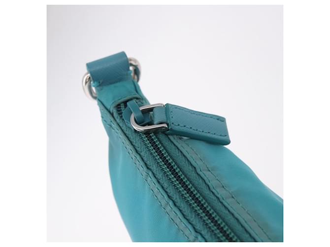 PRADA Shoulder Bag Nylon Light Blue Silver - vista 22