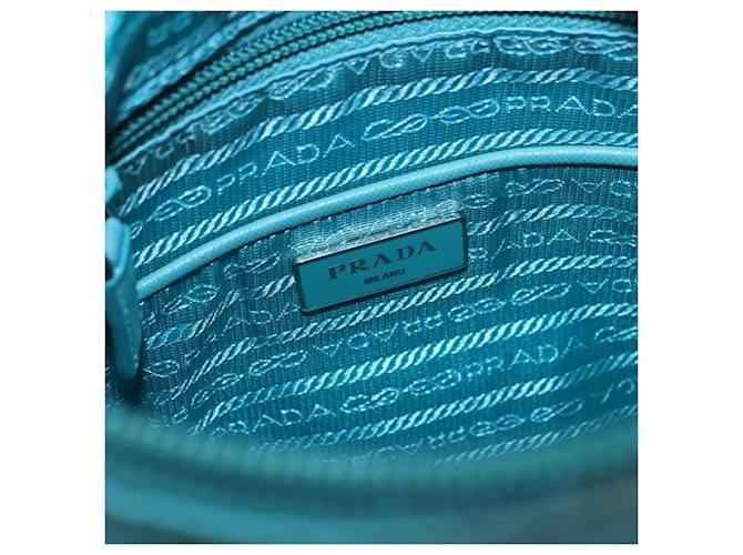 PRADA Shoulder Bag Nylon Light Blue Silver - vista 23
