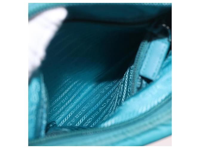 PRADA Shoulder Bag Nylon Light Blue Silver - vista 27