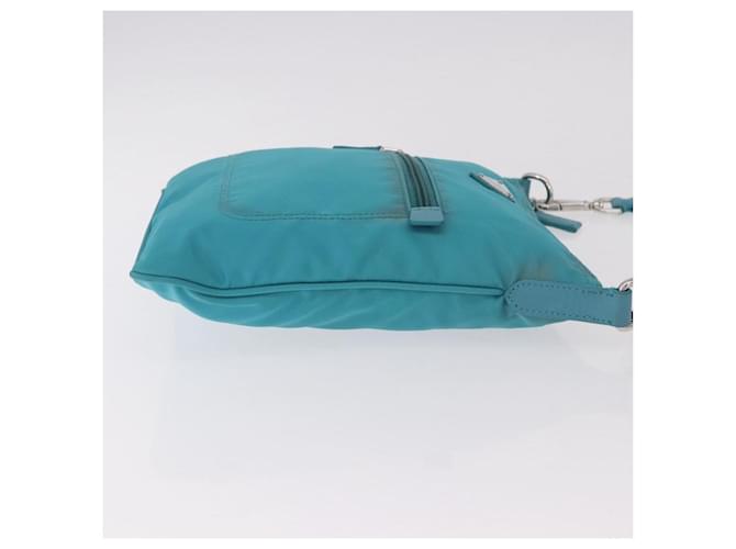 PRADA Shoulder Bag Nylon Light Blue Silver - vista 3