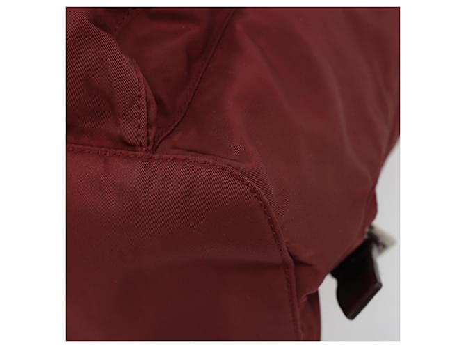 PRADA Rucksack Nylon Rot Silber - Ansicht 16