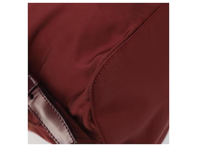 PRADA Rucksack Nylon Rot Silber - Ansicht 19