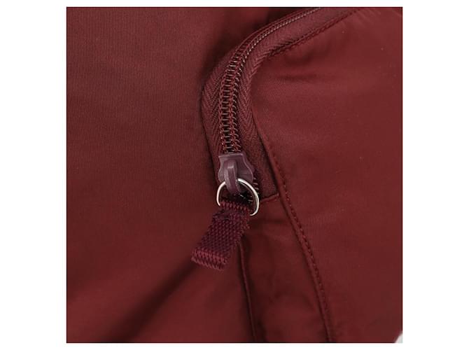 PRADA Rucksack Nylon Rot Silber - Ansicht 22