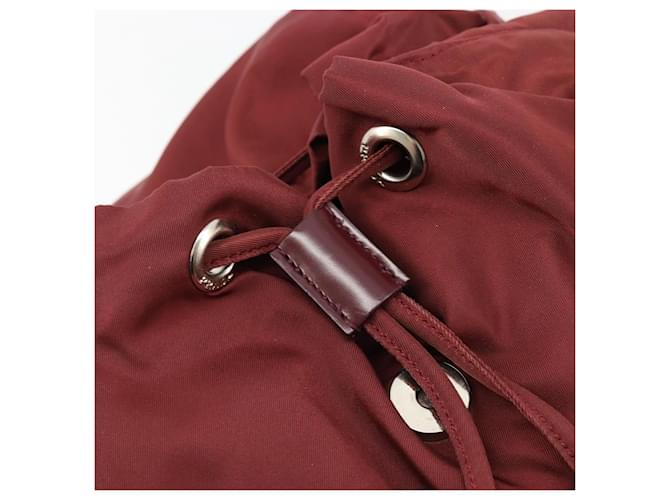 PRADA Rucksack Nylon Rot Silber - Ansicht 24