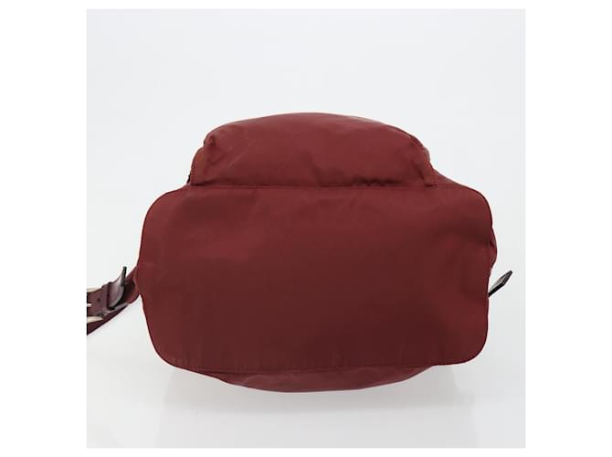 PRADA Rucksack Nylon Rot Silber - Ansicht 5