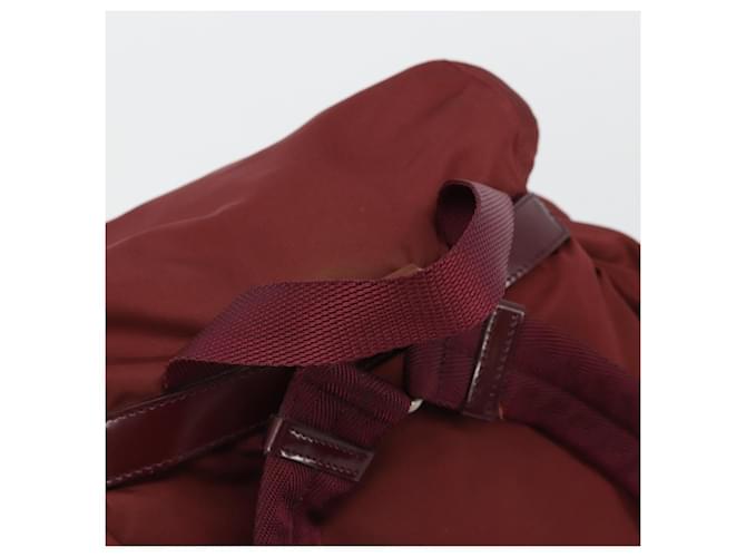 PRADA Rucksack Nylon Rot Silber - Ansicht 7
