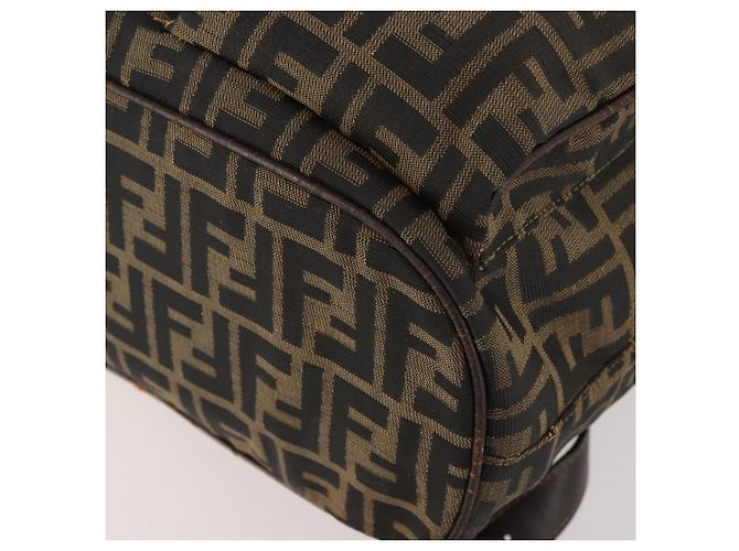 FENDI Zucca Canvas Backpack Brown Black - vista 16