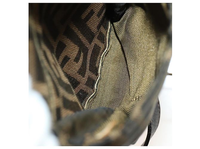 FENDI Zucca Canvas Backpack Brown Black - vista 28