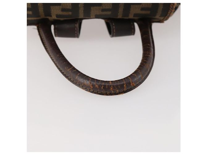 FENDI Zucca Canvas Backpack Brown Black - vista 7