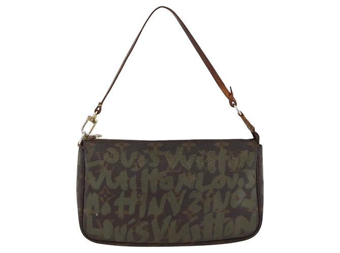 LOUIS VUITTON Monogram graffiti Pochette Pouch Khaki M92191 LV - vista 2