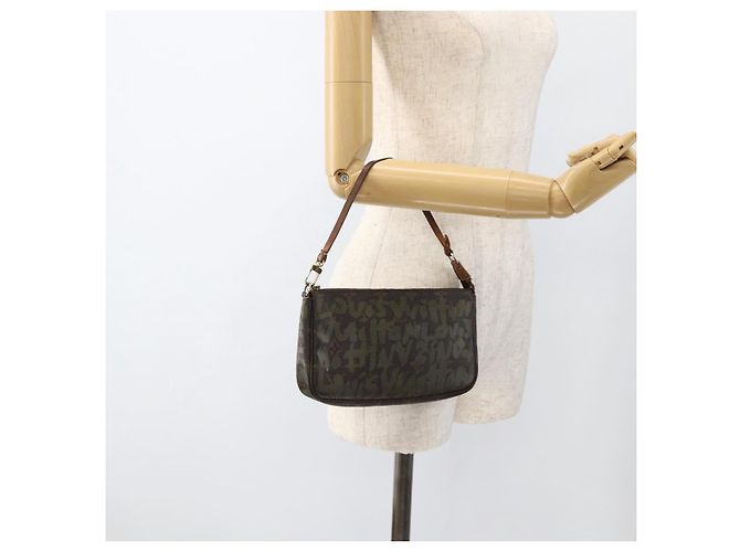 LOUIS VUITTON Monogram graffiti Pochette Pouch Khaki M92191 LV - vista 21