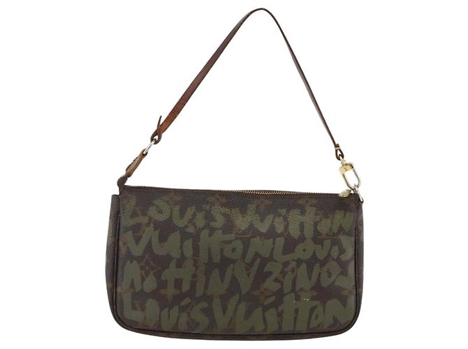 LOUIS VUITTON Monogram graffiti Pochette Pouch Khaki M92191 LV - vista 3