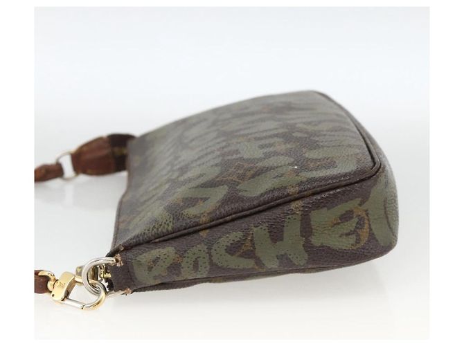 LOUIS VUITTON Monogram graffiti Pochette Pouch Khaki M92191 LV - vista 4