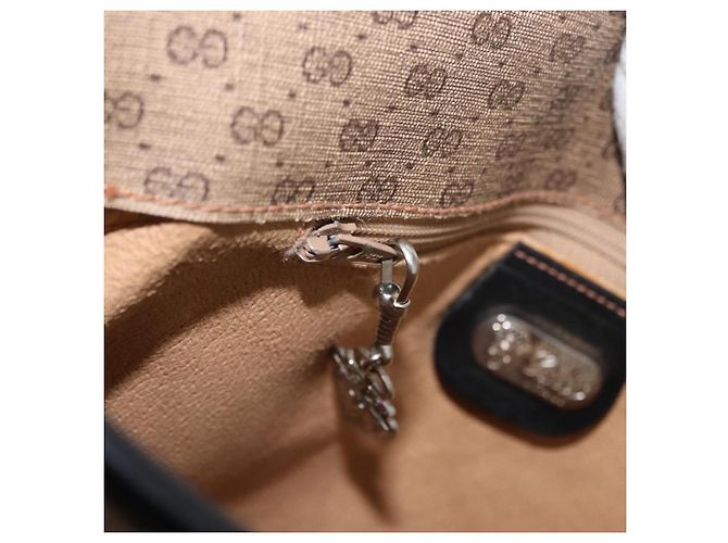 GUCCI Micro GG Supreme Web Sherry Line Bag PVC Beige Silver - vista 21