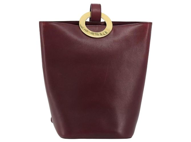 Céline CELINE Circle Shoulder Bag Leather Bordeaux Gold - vista 13