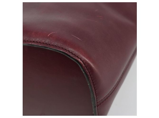 Céline CELINE Circle Shoulder Bag Leather Bordeaux Gold - vista 15