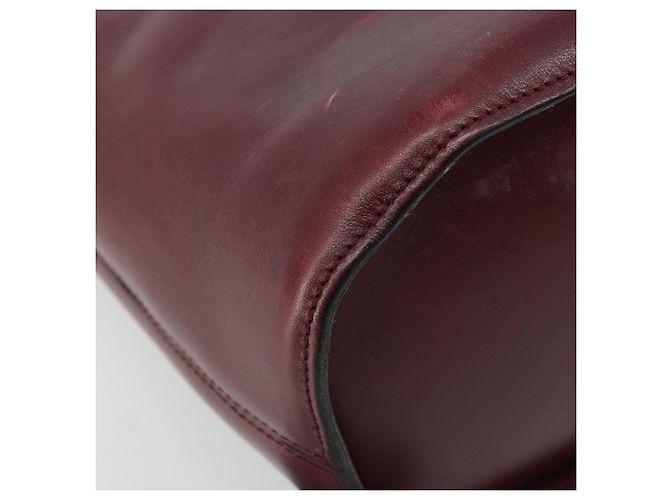 Céline CELINE Circle Shoulder Bag Leather Bordeaux Gold - vista 16