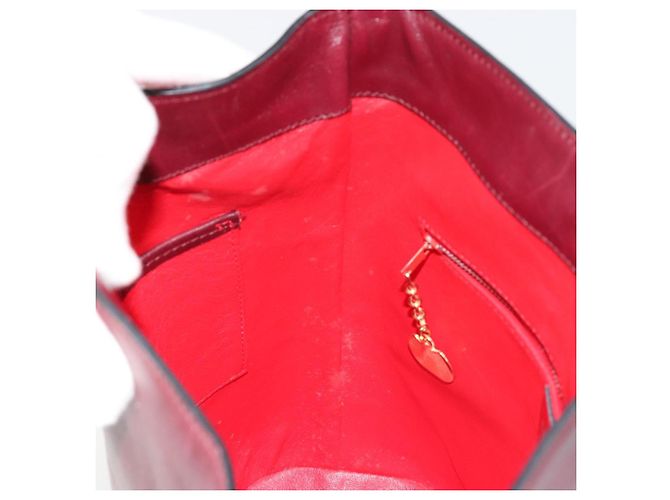 Céline CELINE Circle Shoulder Bag Leather Bordeaux Gold - vista 20