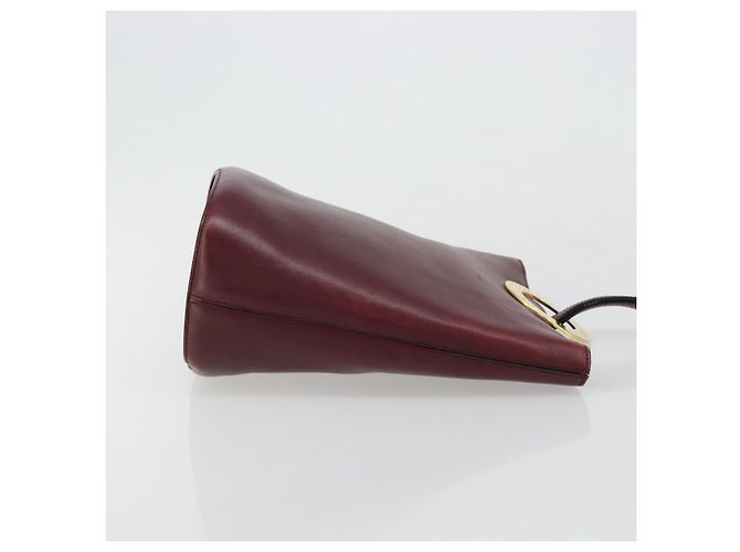 Céline CELINE Circle Shoulder Bag Leather Bordeaux Gold - vista 3