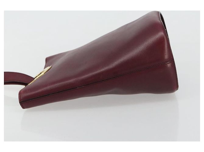 Céline CELINE Circle Shoulder Bag Leather Bordeaux Gold - vista 4