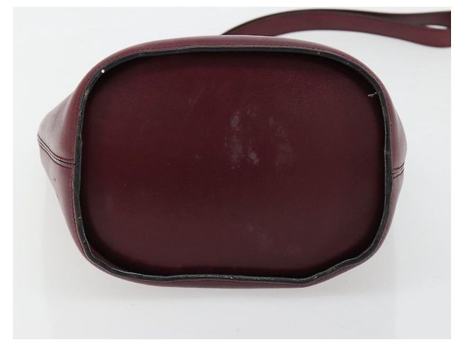 Céline CELINE Circle Shoulder Bag Leather Bordeaux Gold - vista 5