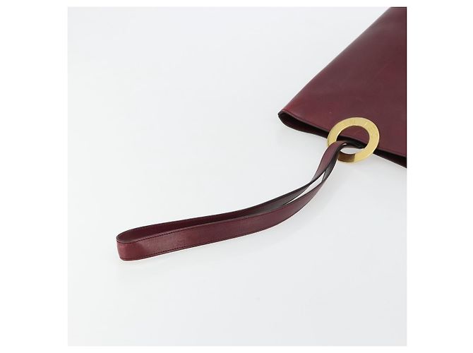 Céline CELINE Circle Shoulder Bag Leather Bordeaux Gold - vista 7