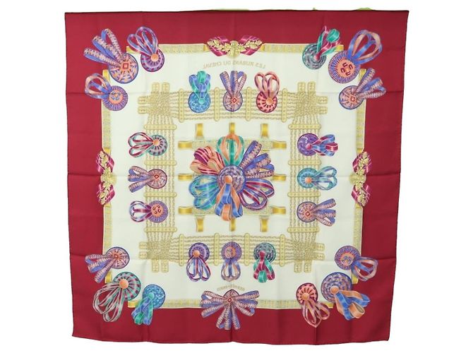 Hermès HERMES Carre 90 Scarf  LES RUBANS DU CHEVAL  Silk Multicolor - vista 11